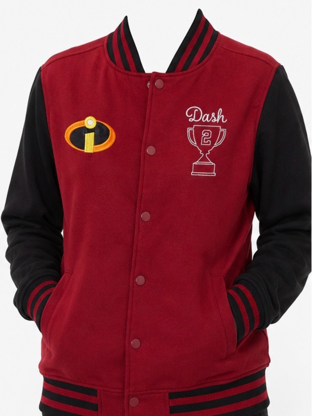 NWT Disney Pixar The Incredibles Dash Varsity Jacket